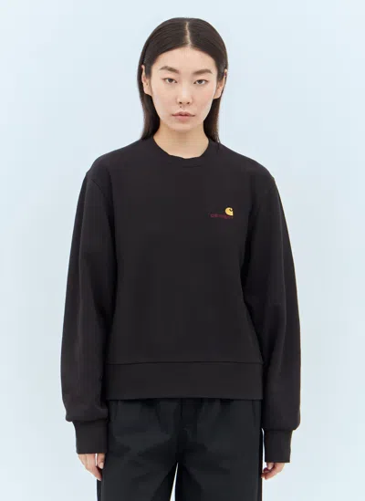 Carhartt American Script Sweatshirt In Black