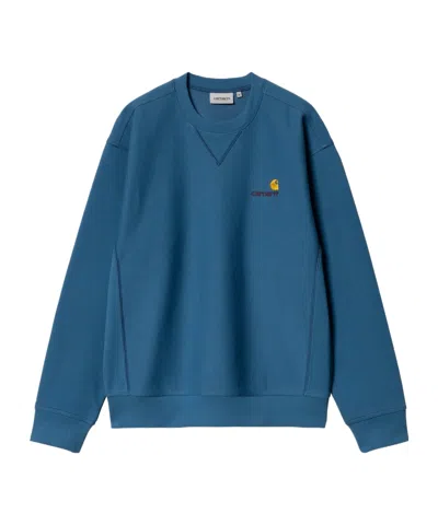 Carhartt American Script Sweatshirt In Blue
