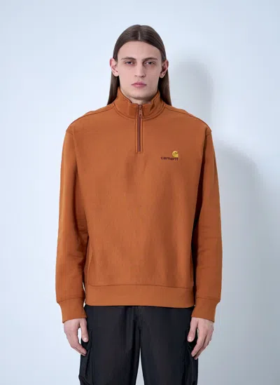 Carhartt American Script Sweatshirt In Brown
