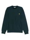 Carhartt American Script Cotton Blend Sweatshirt In Green