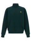 Carhartt American Script Sweatshirt In Green