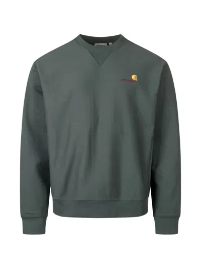 Carhartt American Script Sweatshirt In Green