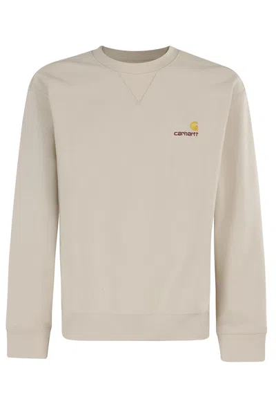 Carhartt American Script Sweatshirt In Neutral