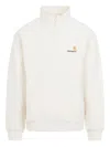 Carhartt Wip Half Zip American Script Sweatshirt In Neutral
