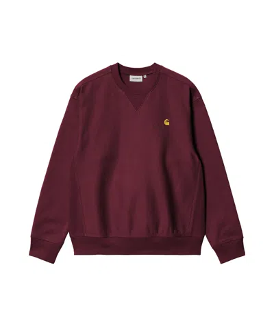 Carhartt American Script Sweatshirt In Red