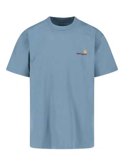 Carhartt American Script T-shirt In Blue