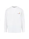 Carhartt White American Script Cotton Blend Sweatshirt In White
