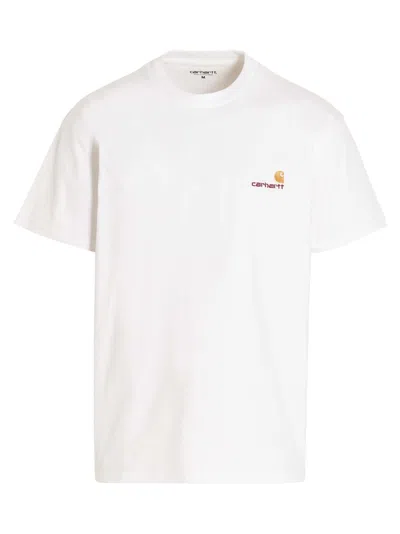 Carhartt American Script T-shirt White In Neutral