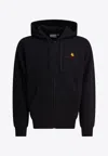 Carhartt Drawstring Hoodie Featuring Kangaroo Pocket In Black