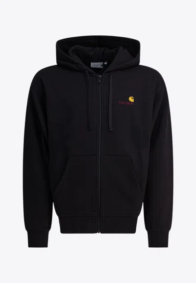 CARHARTT AMERICAN SCRIPT ZIP-UP HOODED SWEATSHIRT