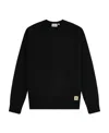 Carhartt Crew Neck Sweater With Logo Patch In Black