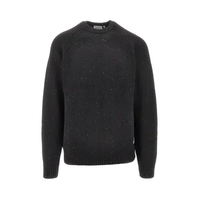 Carhartt 'anglistic' Crewneck Sweater In Black