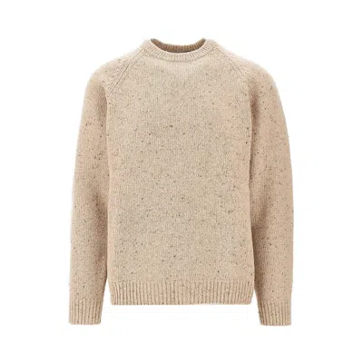 Carhartt 'anglistic' Crewneck Sweater In Gold