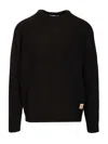 Carhartt Crew Neck Sweater With Logo Patch In Animal Print