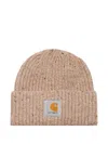 Carhartt Anglistic Ribbed Beanie In Gray