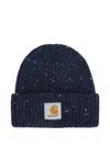 Carhartt Wip Speckled Jupiter Blue Wool Anglistic Beanie In Blue