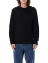 Carhartt Crew Neck Sweater With Logo Patch In Black