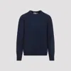 Carhartt Crew Neck Speckled Knit Sweater With Ribbed Cuffs In Blue