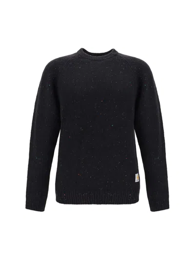 Carhartt Anglistic Sweater In Speckled Black