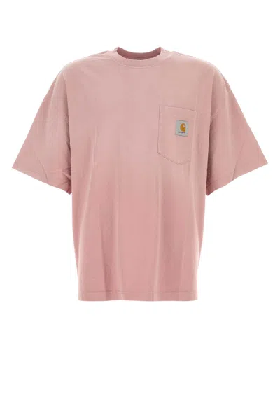 CARHARTT ANTIQUED PINK COTTON S/S HUDSON POCKET T-SHIRT