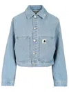 Carhartt 'arca' Denim Cropped Jacket In Blue