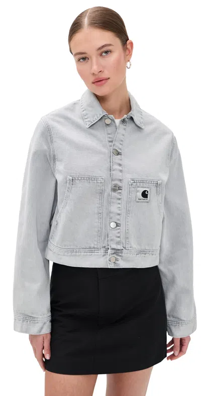 Carhartt Arca Jacket Black Chalk Wash In Blue