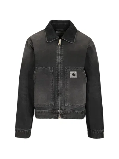 Carhartt Long-sleeved Casual Jacket In Black