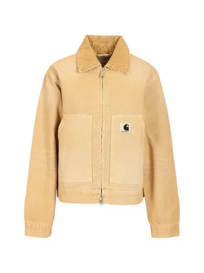 Carhartt Omens Dusty H Brown Og Arcan Cotton Jacket In Neutral