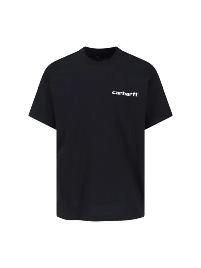 Carhartt 'archive Script' T-shirt In Black