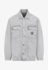 Carhartt Wip Button-up Organic Cotton Jacket In Gray