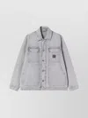Carhartt Wip Button-up Organic Cotton Jacket In Gray