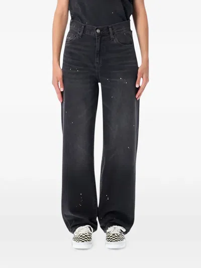 Carhartt Arin Paint-splatter Straight-leg Jeans In Gray