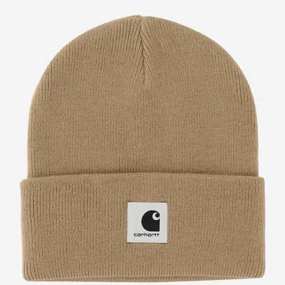 Carhartt Ashley Beanie With Logo In Beige