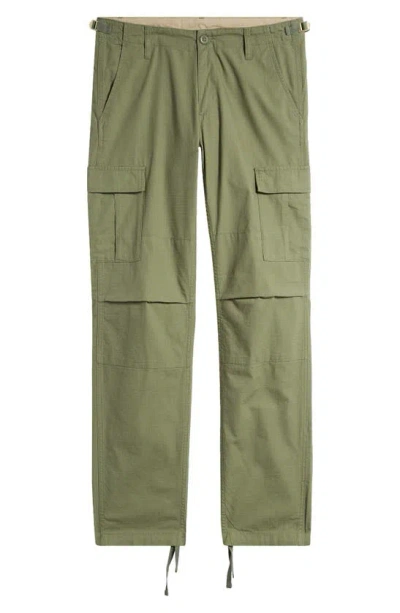 Carhartt Wip Mens Dollar Green Aviation Regular-fit Cotton-canvas Cargo Trousers In Dollar Green