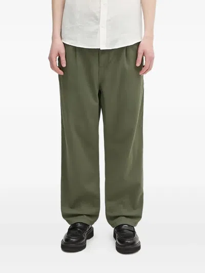 Carhartt Back-pockets Straight-leg Trousers In Green