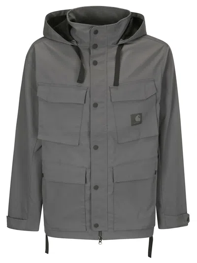 Carhartt Balto Hooded Jacket In Graphite