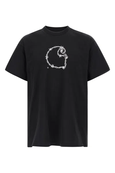 Carhartt 'barbwire C' T-shirt In Black