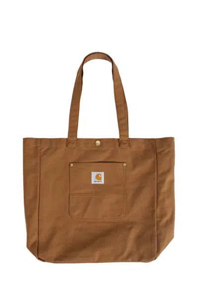 Carhartt Bay Canvas Tote Bag In Sand