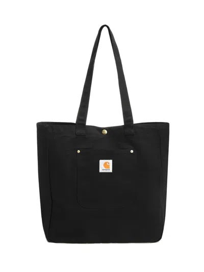 Carhartt Bay Tote Organic Cotton Dearborn Canvas Handbags Black