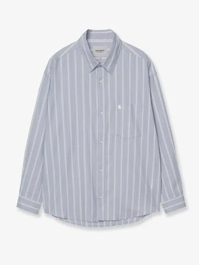 Carhartt Beale Striped Cotton Shirt In Black