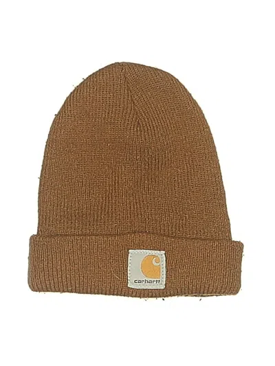 Pre-owned Carhartt Beanie Hat In Brown