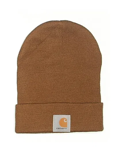 Pre-owned Carhartt Beanie Hat In Brown