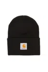Carhartt Beanie Hat With Logo Patch In Black