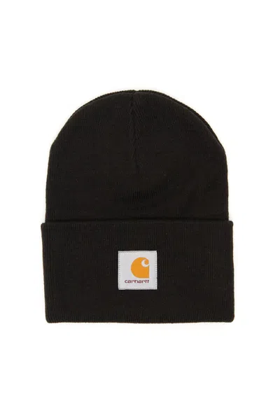 Carhartt Beanie Hat With Logo Patch In Black
