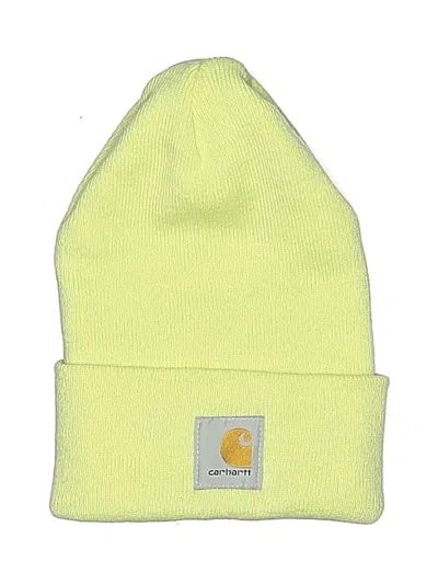 Pre-owned Carhartt Beanie Hat In Yellow