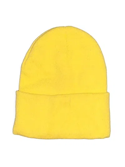 Pre-owned Carhartt Beanie Hat In Yellow