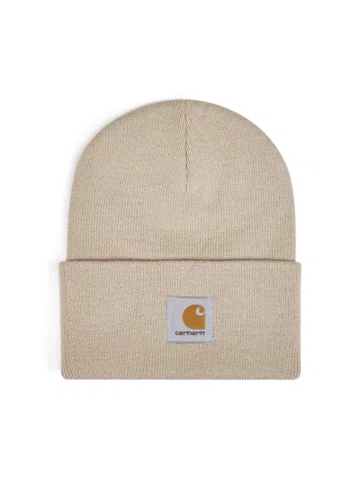 Carhartt Beige Acrylic Watch Beanie In Sand