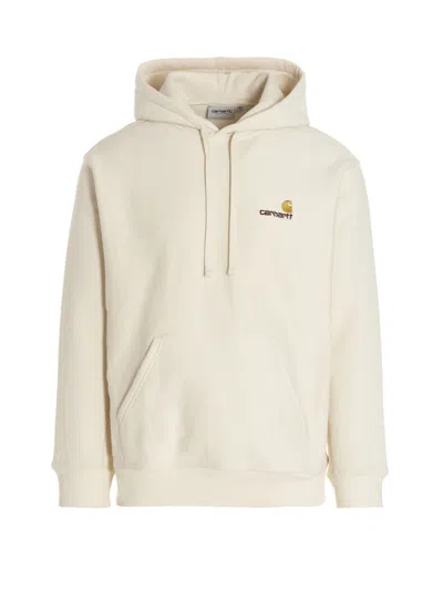 CARHARTT BEIGE AMERICAN SCRIPT HOODIE