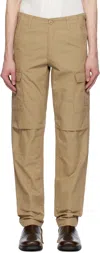 Carhartt Beige Aviation Cargo Pants In 8y02 Leather Rinsed