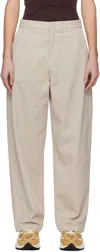 Carhartt Beige Brady Trousers In Fleur De Sel